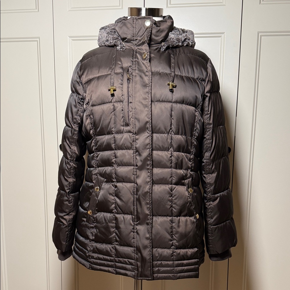 Nautica Women's Quilted Puffer Jacket - Dark Brown